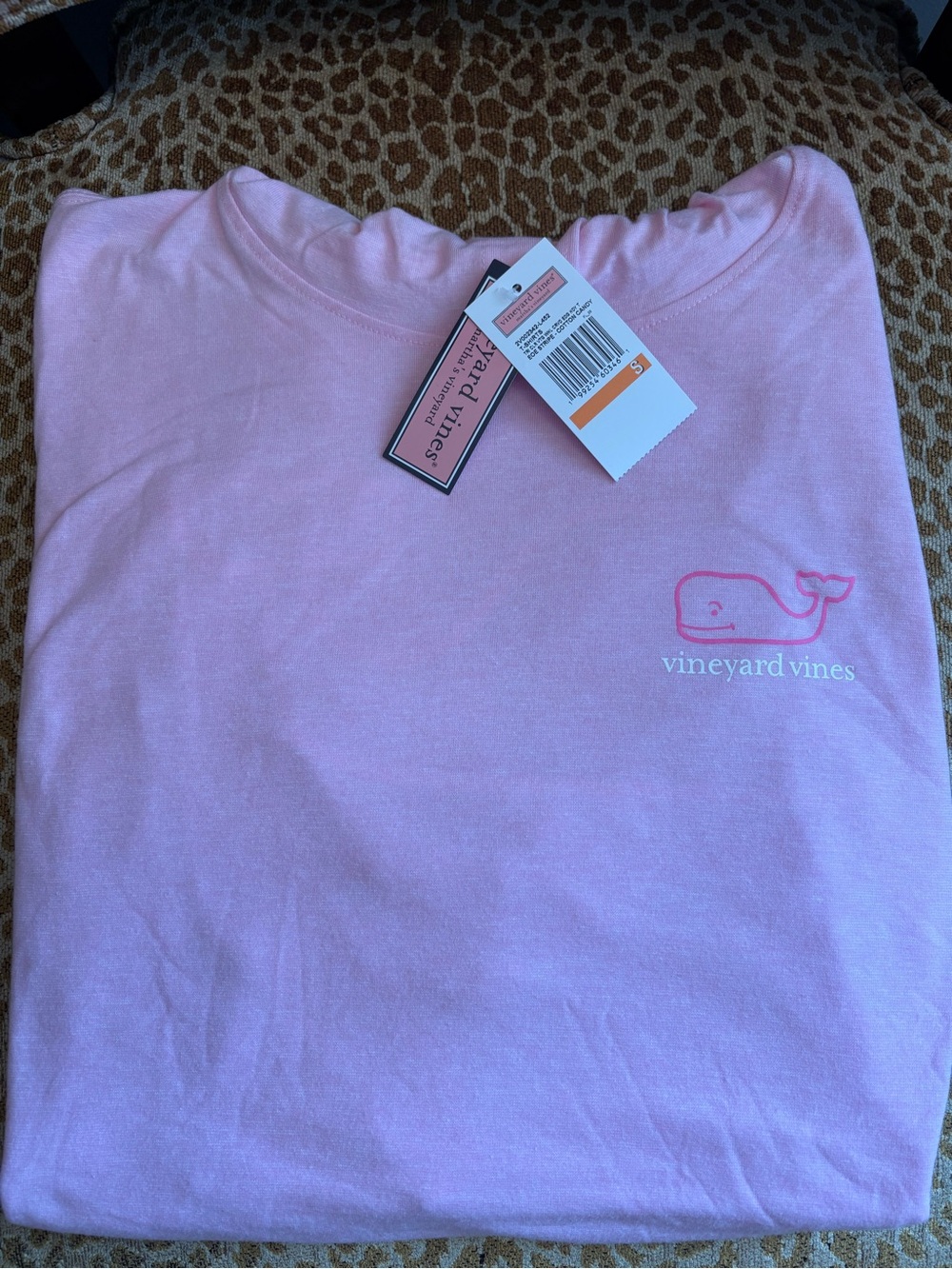 Vineyard Vines Light Pink Long Sleeve Tee with Whale Logo